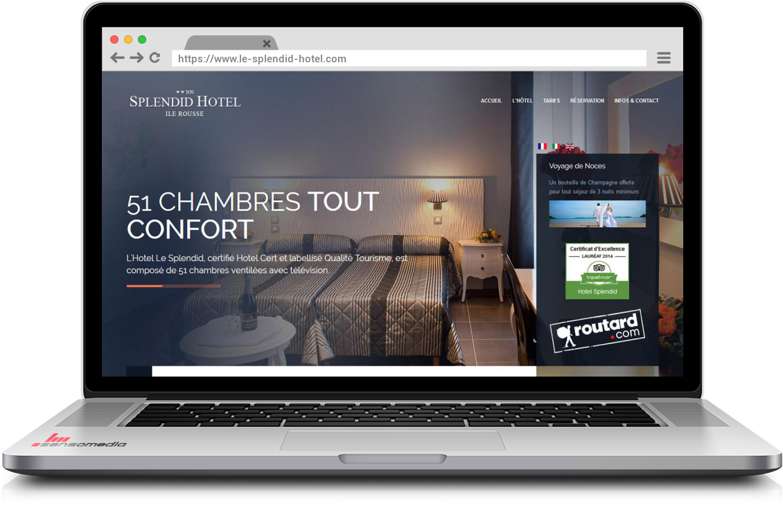 Site web officiel Hôtel à Ile Rousse, Corse