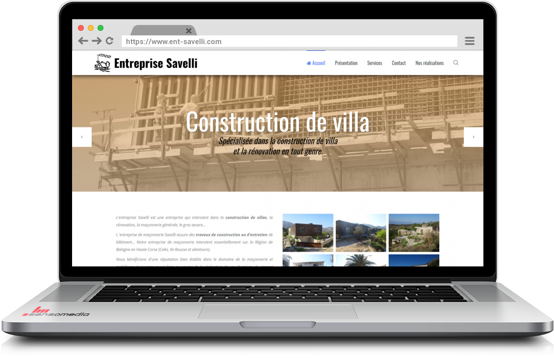 Site web officiel Construction de Villa en Balagne, BTP